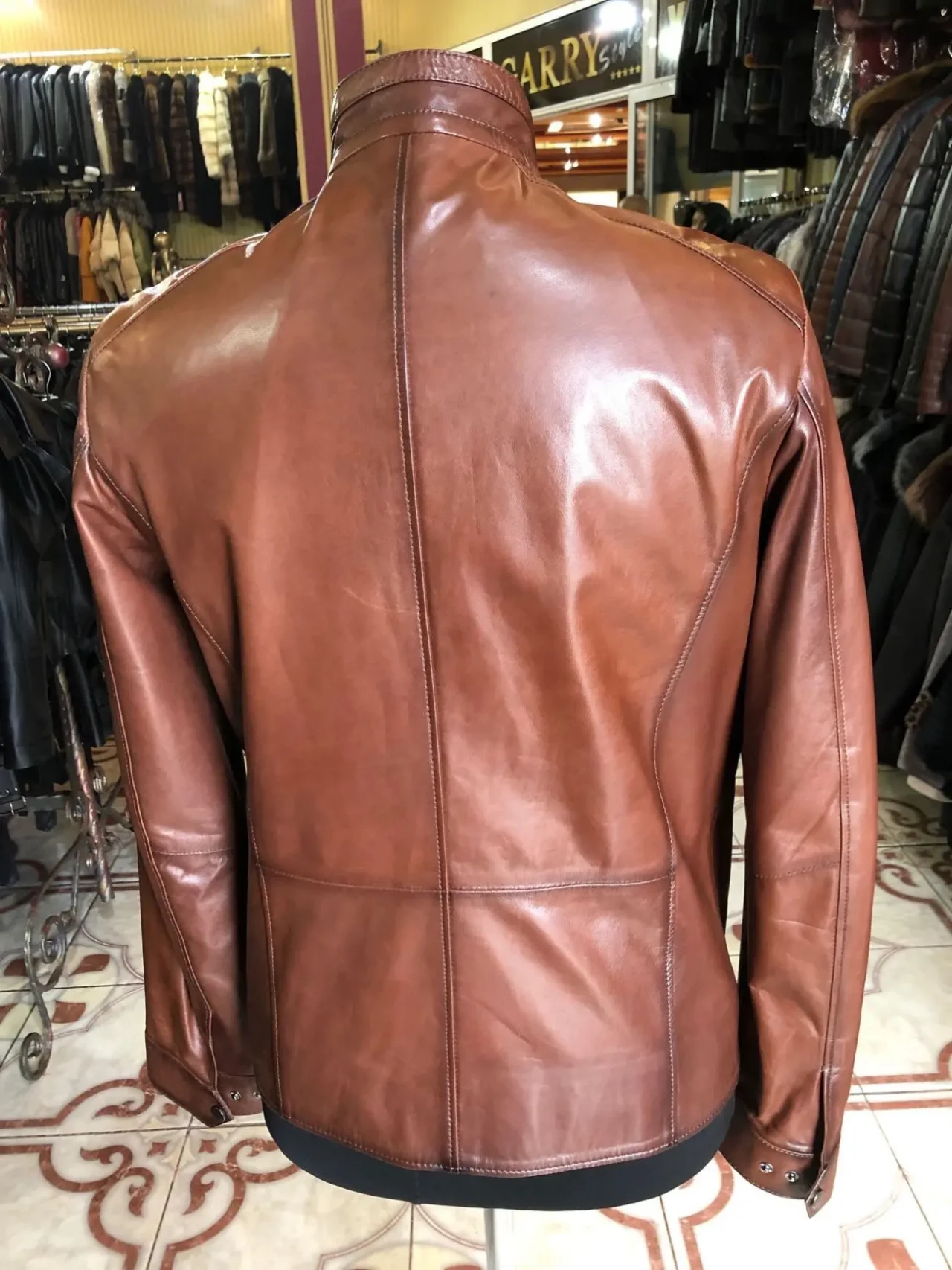 Шкіряні куртки комір стійка 2