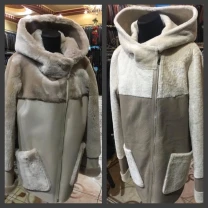 Акція!Бежеві сучасні дублянки,легкі та теплі