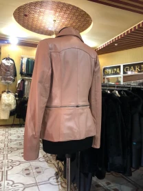 Акція!Рожева шкіряна куртка