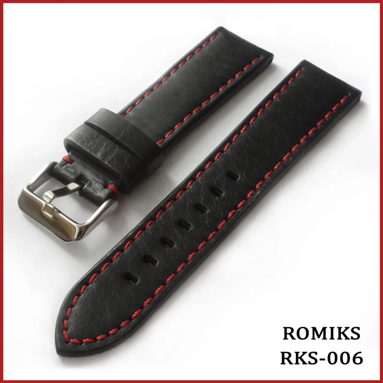 РЕМЕШКИ ROMIKS ИЗ КОЖИ, ДЛЯ МУЖСКИХ ЧАСОВ 7