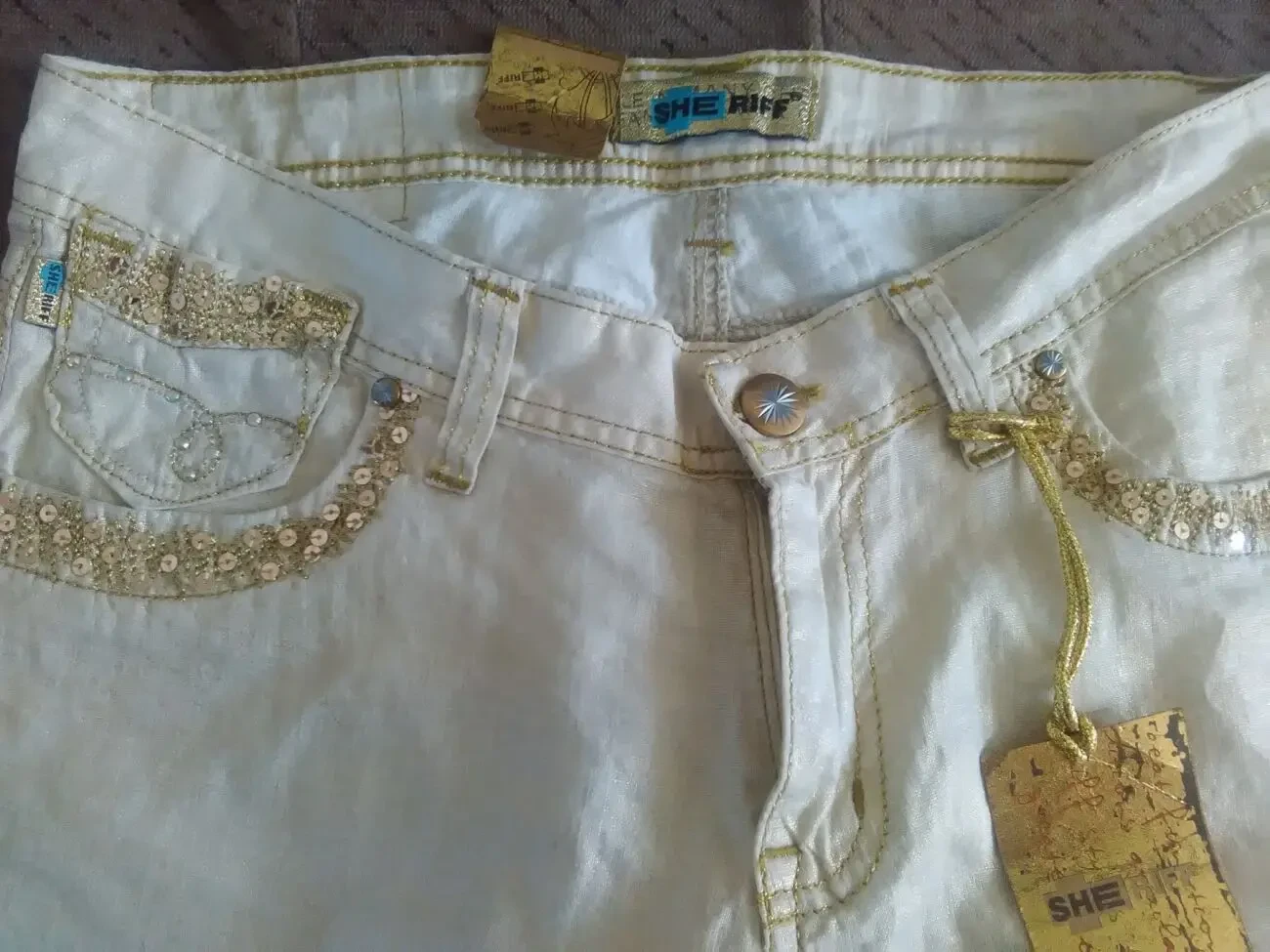 Новые женские, льняные, нарядные штаны-4 dvd диска в подарок. 5