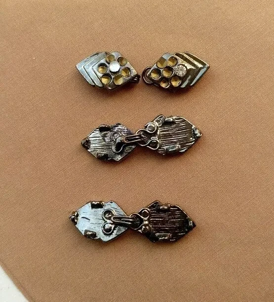 Декоративные застежки с крючками- петлями 3 пары 5