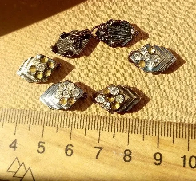 Декоративные застежки с крючками- петлями 3 пары 3