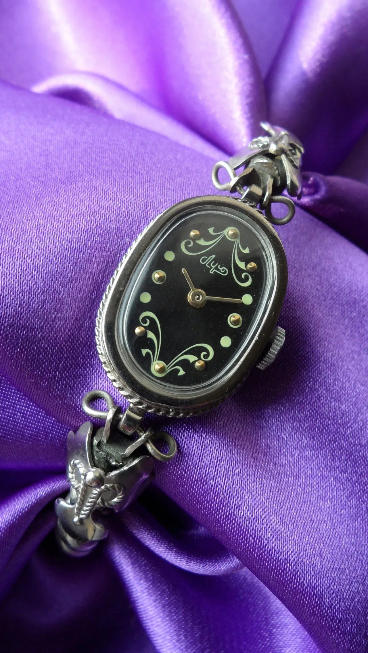 МЕЛЬХИОР, корпус  браслет на часах ЛУЧ-1801, сделано в СССР 80-х. мех 10