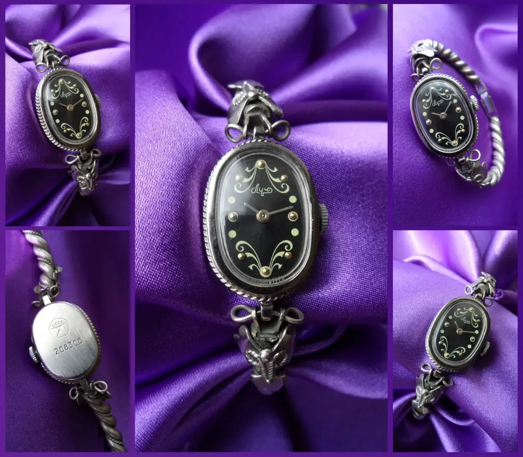 МЕЛЬХИОР, корпус  браслет на часах ЛУЧ-1801, сделано в СССР 80-х. мех