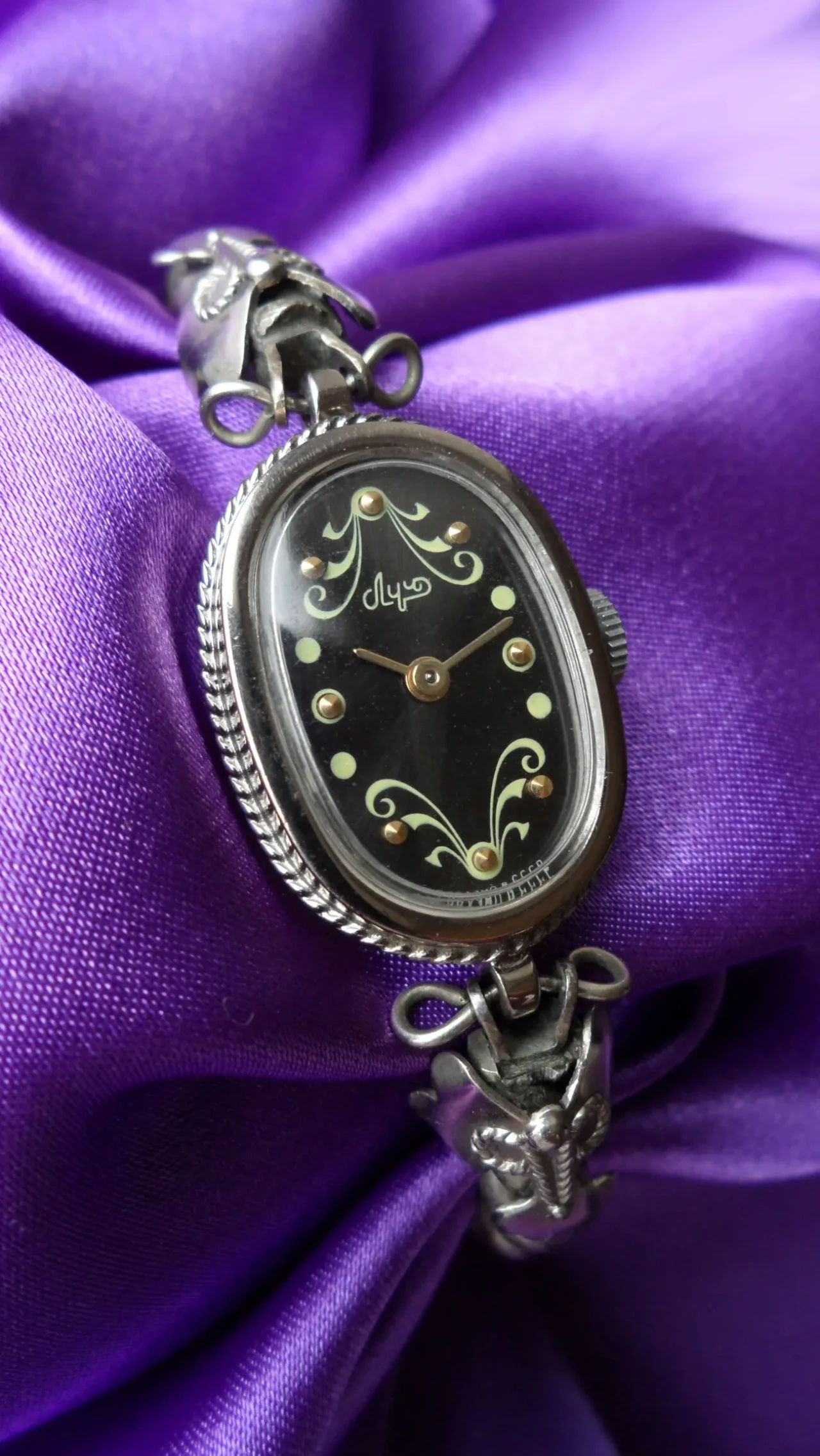 МЕЛЬХИОР, корпус  браслет на часах ЛУЧ-1801, сделано в СССР 80-х. мех 8