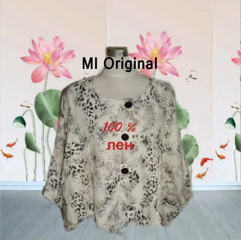 ML Original 100% лен красивая накидка пиджак женский бохо германия 2