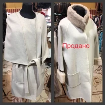 Акція!Пальто альпака,кашемір,комір норка