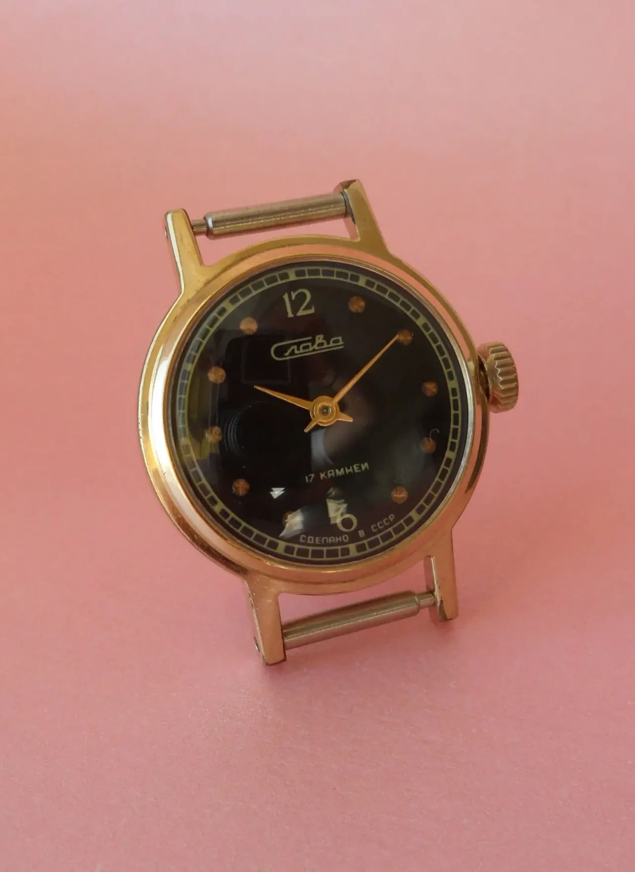 Женские часы, ПОЗОЛОЧЕННЫЕ, Слава-1601, СССР 80-х. НОВЫЙ ремешок. 2