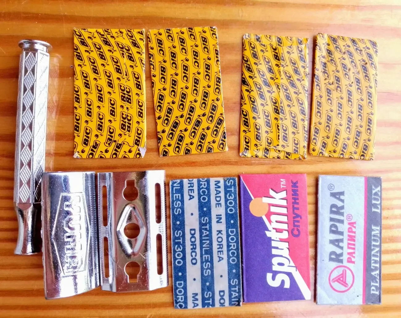 Станок для бритья под лезвия разборной юма, спутник бик рапира дорко