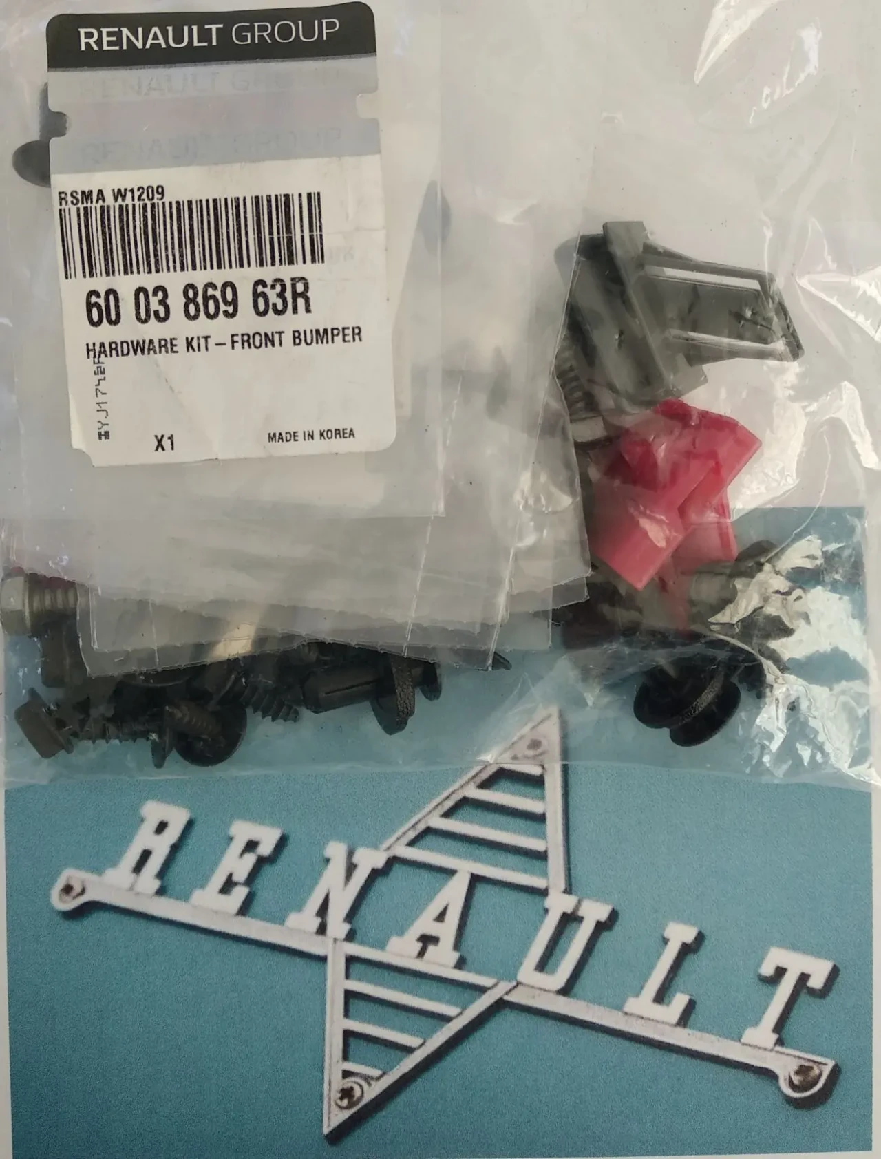 600386963R Renault комплект заглушок бампера