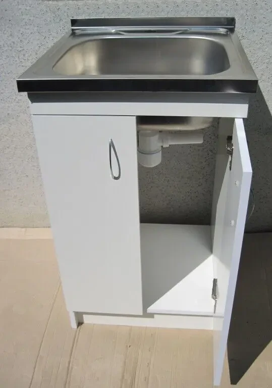 Мойка с тумбой 50х50 накладная (глубокая 17см) 4