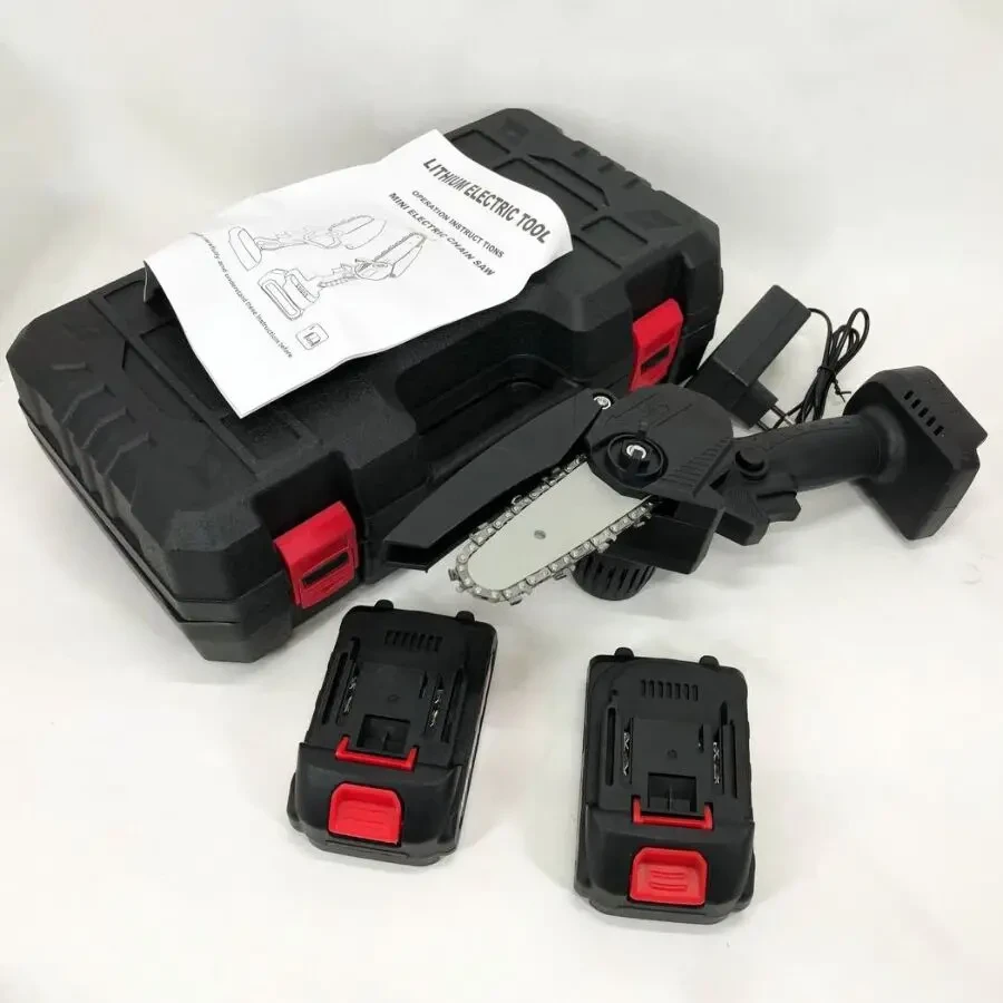 Міні пила гілкоріз 10см акумуляторна з двома акумуляторами в кейсі 5