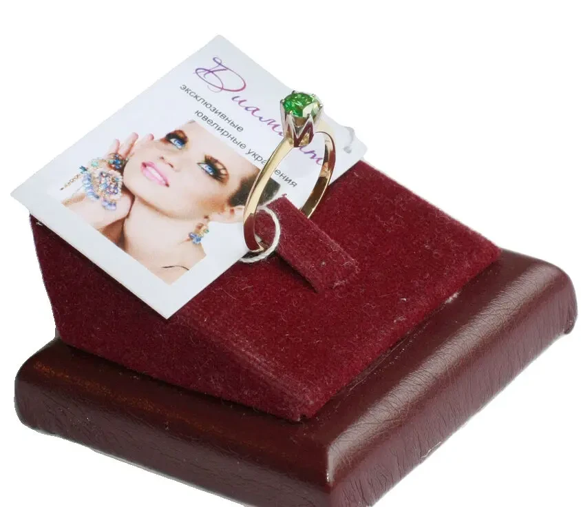 Золотое кольцо Infinity с зеленым бриллиантом 0, 51 карат. Эксклюзив 3