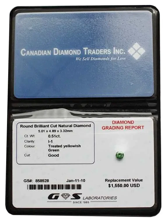 Золотое кольцо Infinity с зеленым бриллиантом 0, 51 карат. Эксклюзив 9