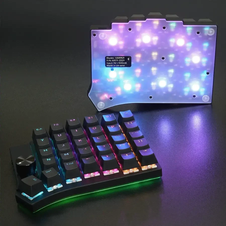 Бездротова спліт клавіатура Harper з підсвіткою, механіча, ергономічна 3