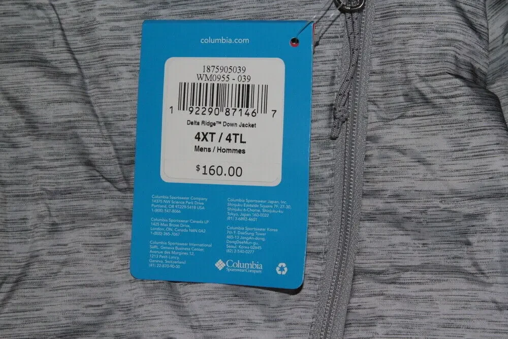 Куртка мужская, пуховик Columbia, размер 4XL 9
