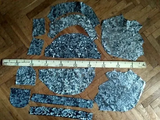 Для кукольных нарядов одежек ткань парча серебро 6