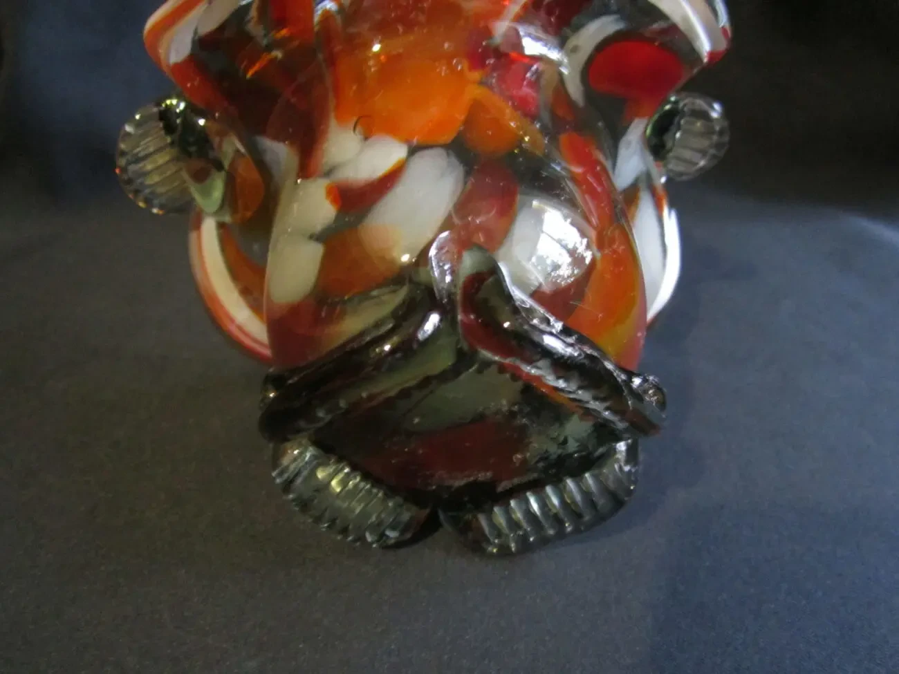 Ваза-конфетница. Цветное стекло. СССР 10