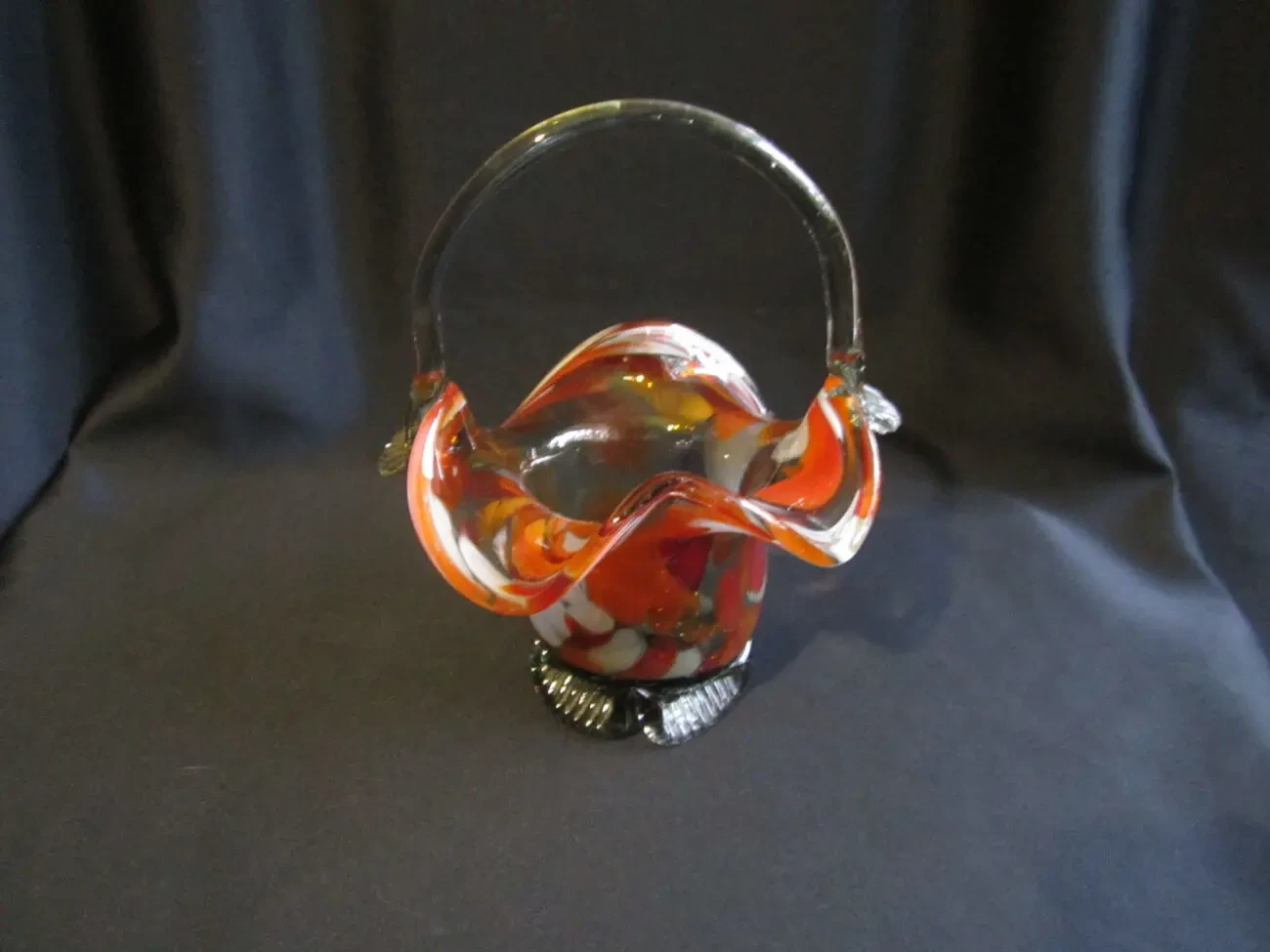 Ваза-конфетница. Цветное стекло. СССР 2