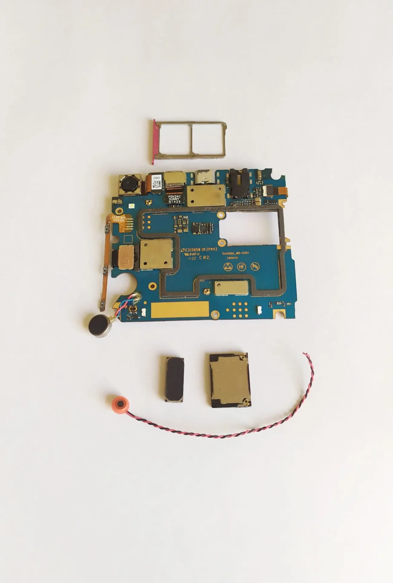 Запчасти Lenovo / Цена за всё / Плата камеры динамики вибро лоток итд 8