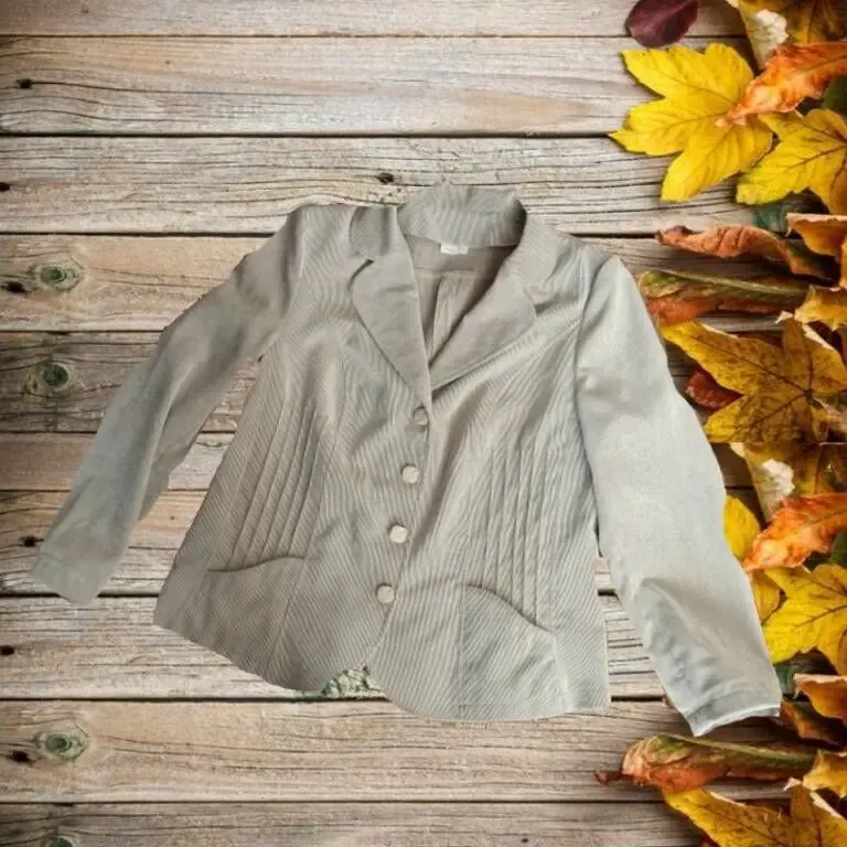 Вельветовый женский пиджак бежевый 2