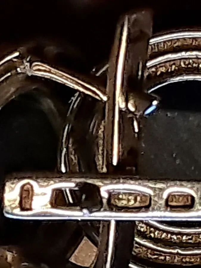 КУПИТИ СРІБНІ СЕРЕЖКИ з чорним ониксом в нас. 6