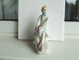 Фарфор Морячок Лиса конькобежка ваза тарелка бронза икорница