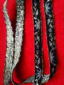 Текстильная отделочная тесьма с люрекс серебром