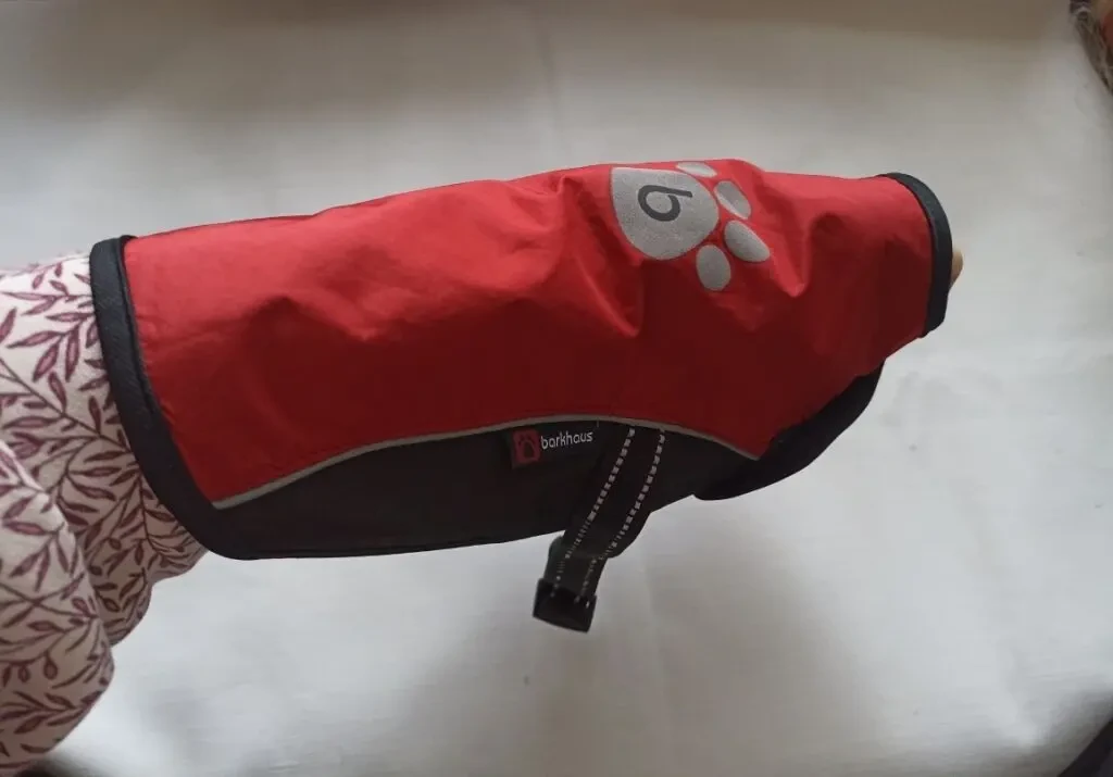 Теплая накидка собачья на флисе со светоотражающим 7