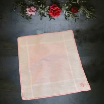 Женский 1 -л2 носовой платок женский белый розовый с монограммой