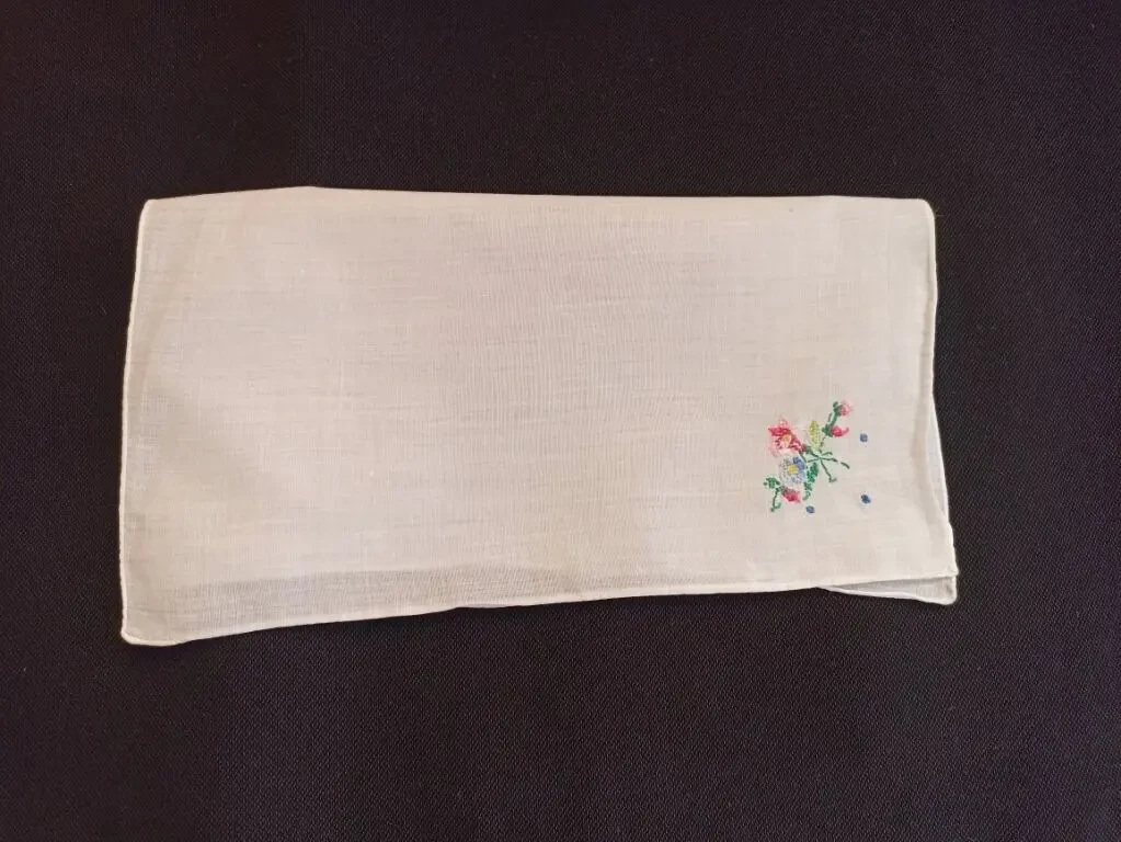 Женский 1 -л4 красивый носовой платок женский белый вышивка крестик 2