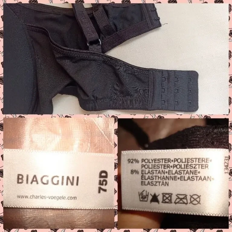 Biaggini 75D Бюстгальтер поролон косточка черный 10