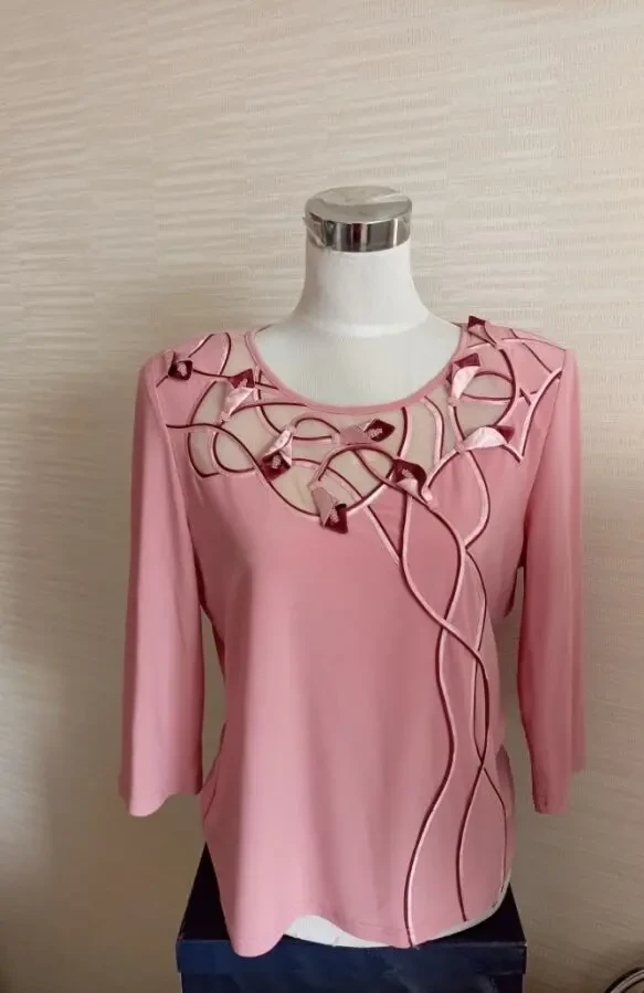 Красивая нарядная женская блузка пыльная роза 48 2