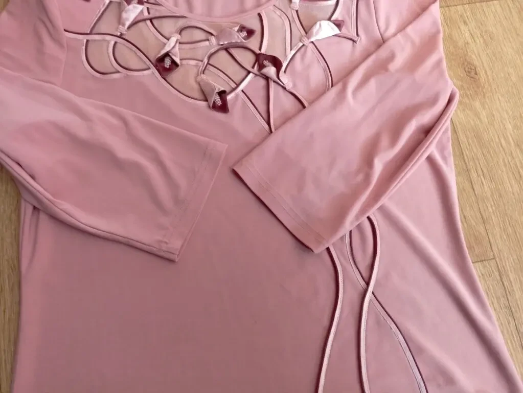 Красивая нарядная женская блузка пыльная роза 48 9