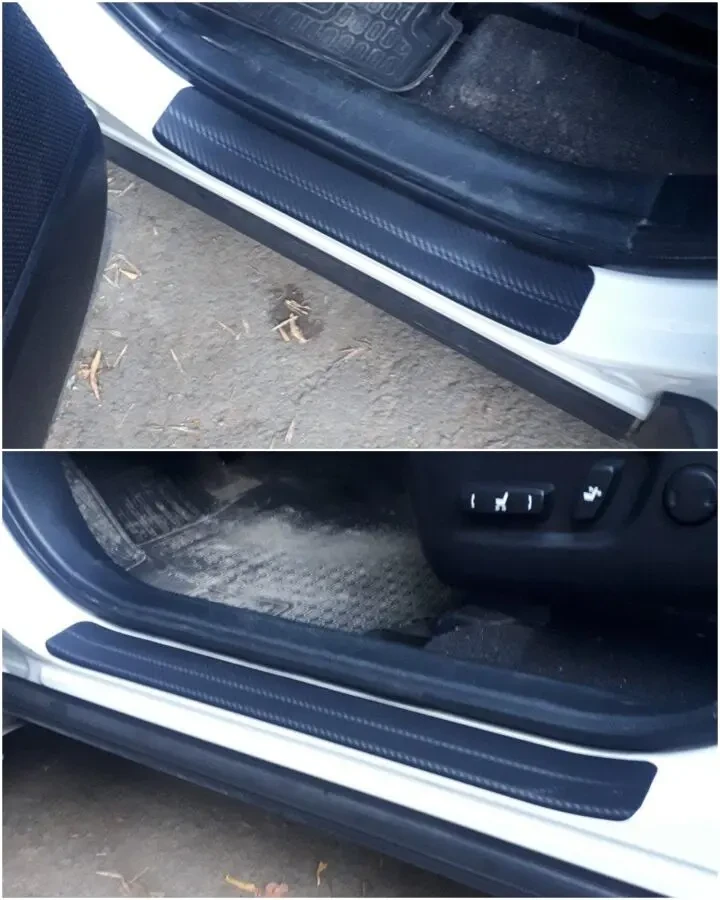 Наклейка под карбон на пороги авто 4 штуки 6