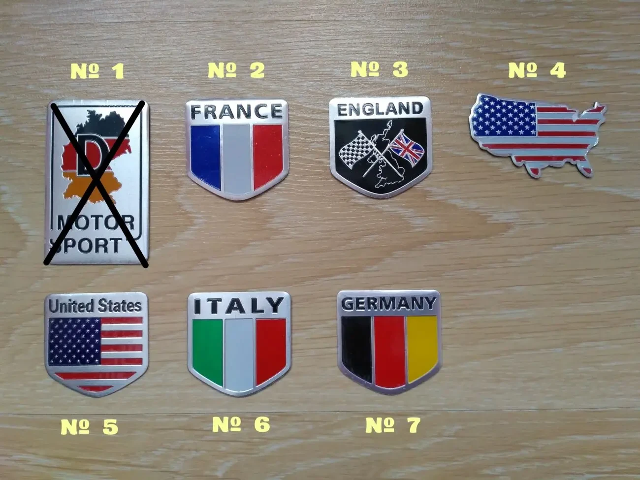 Наклейки на авто Флаг Стран алюминиевые на авто - мото