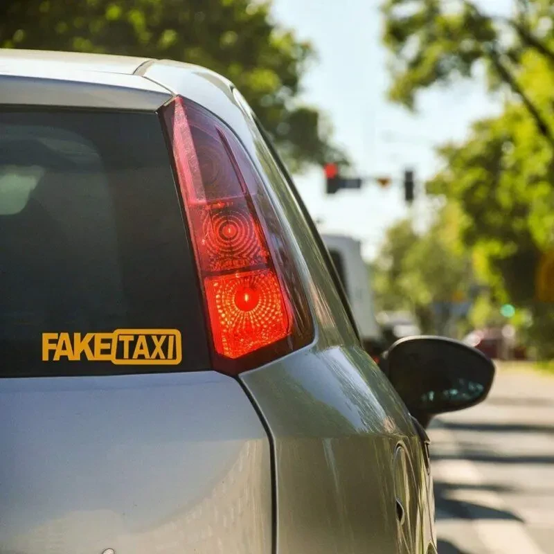 Наклейка на авто Faketaxi Красная, Черная, Белая, Желтая светоотража 7