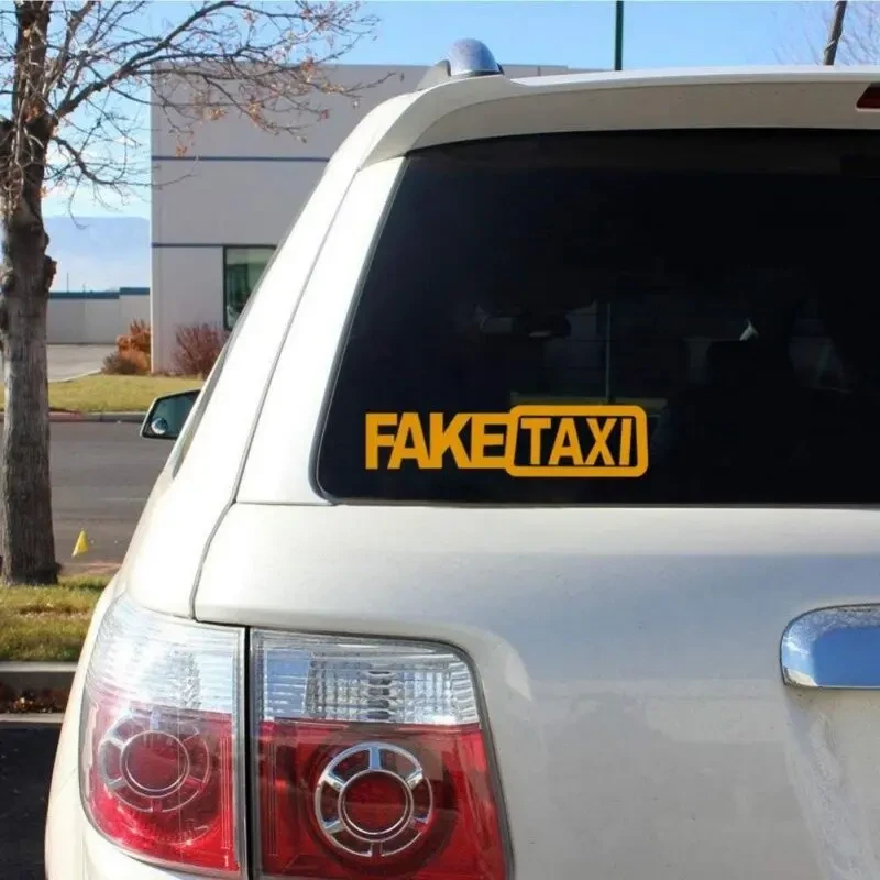 Наклейка на авто Faketaxi Красная, Черная, Белая, Желтая светоотража 8