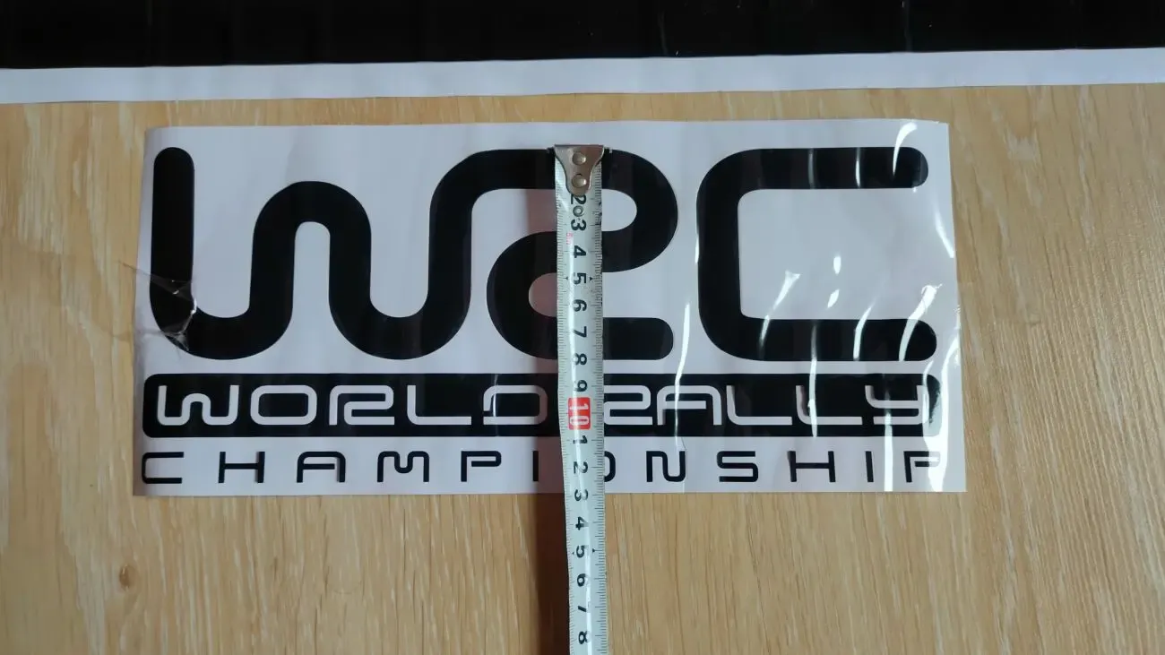 Наклейка на капот авто две полоски Wrc Чёрная 6