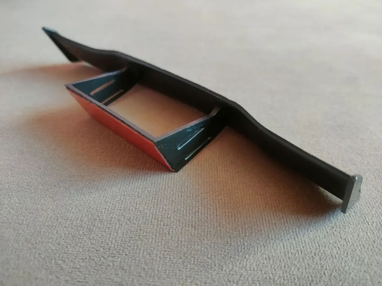 Мини Спойлер на авто Чёрный под карбон усиленный скотч 8