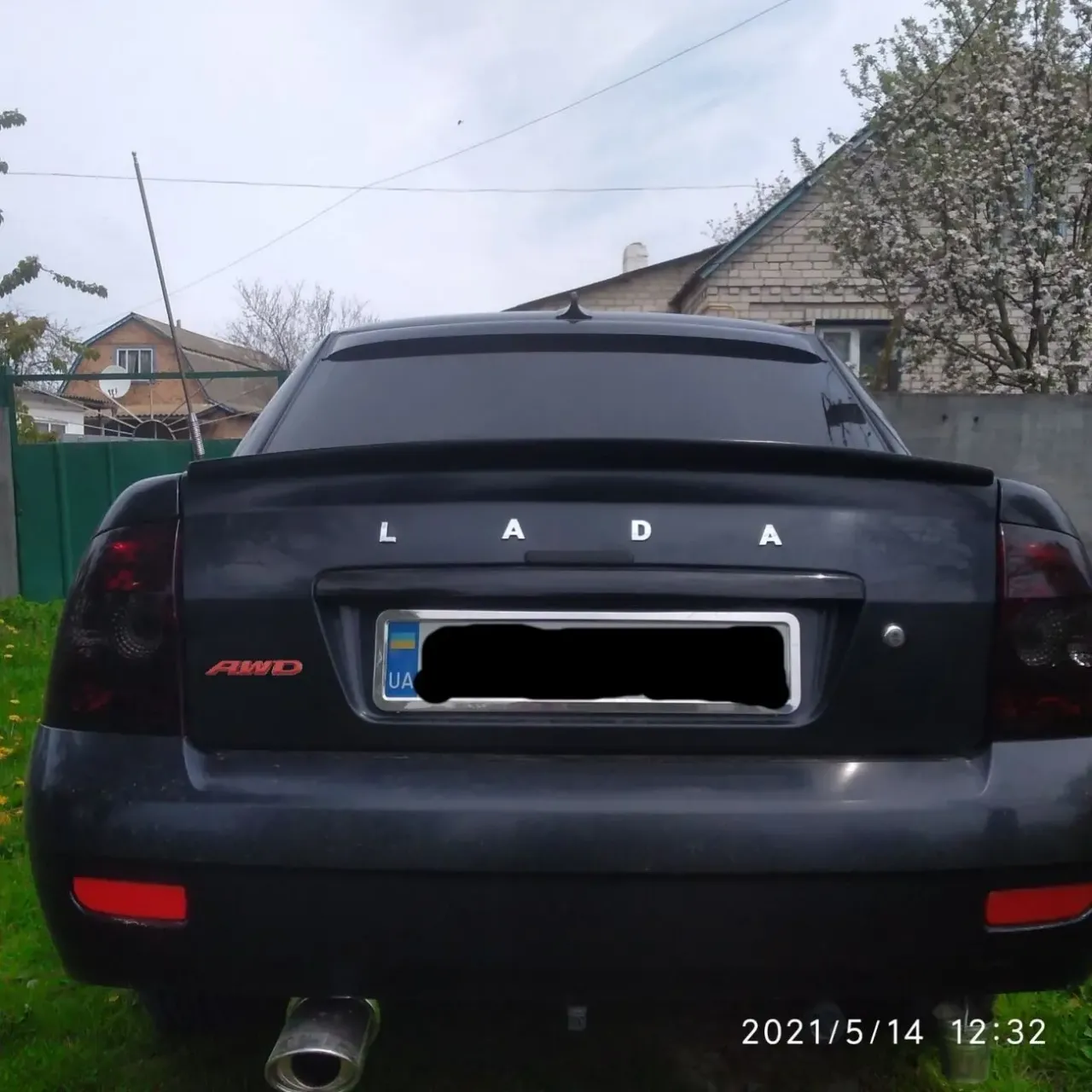 Наклейка на авто Awd Металлическая красная не ржавеет 3