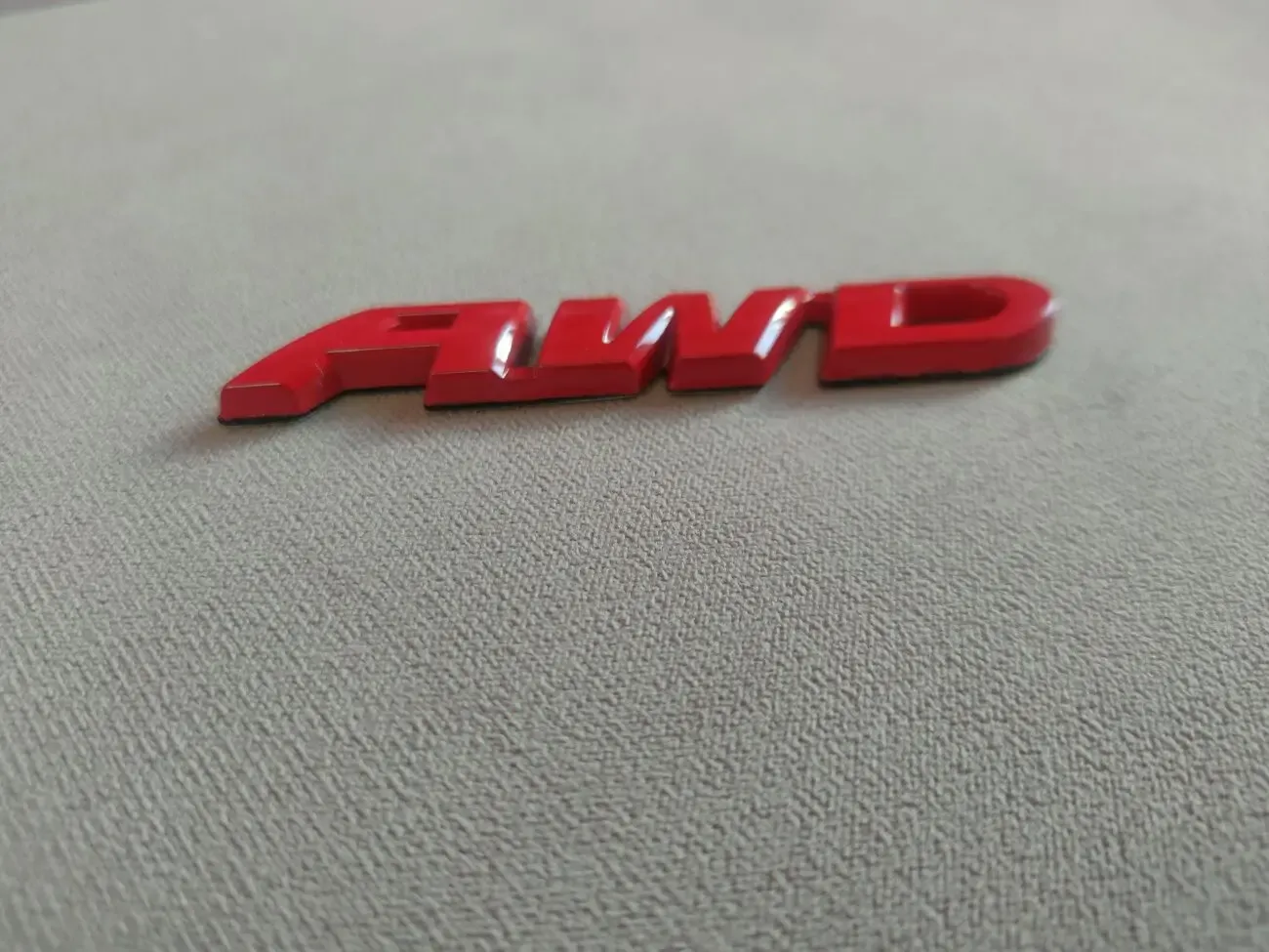 Наклейка на авто Awd Металлическая красная не ржавеет 7