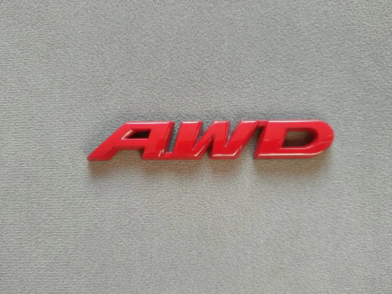 Наклейка на авто Awd Металлическая красная не ржавеет 8