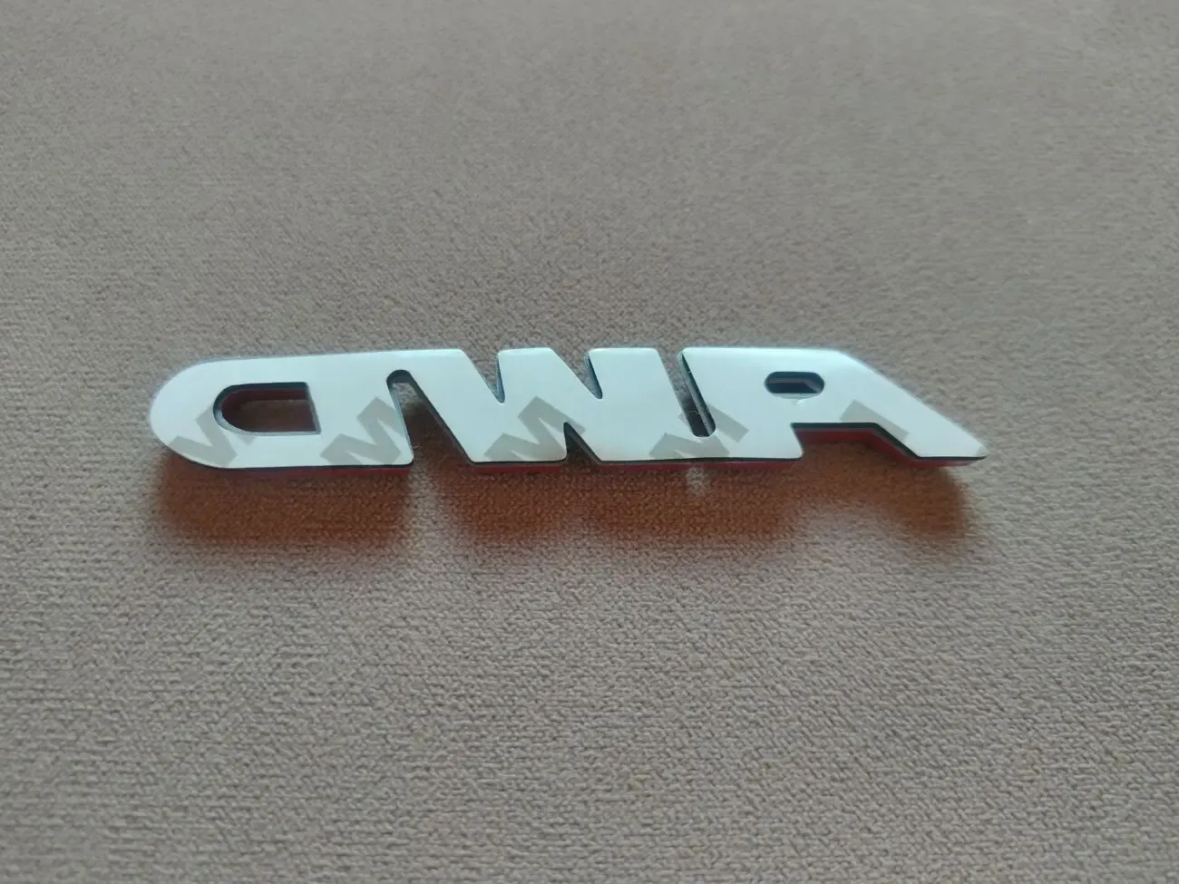 Наклейка на авто Awd Металлическая красная не ржавеет 5