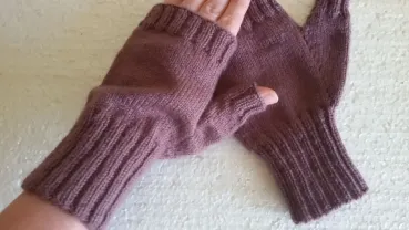 Митенки полушерстяные женские