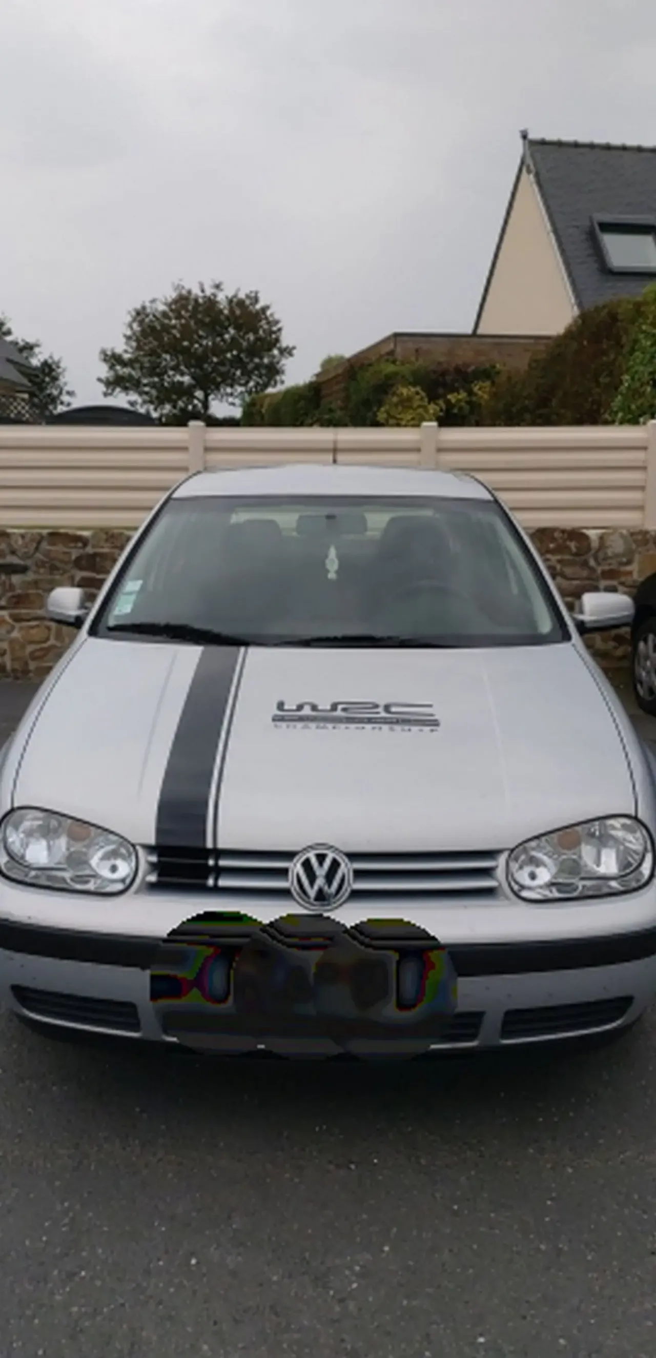 Наклейка на авто капот две полосы Wrc Белая 6