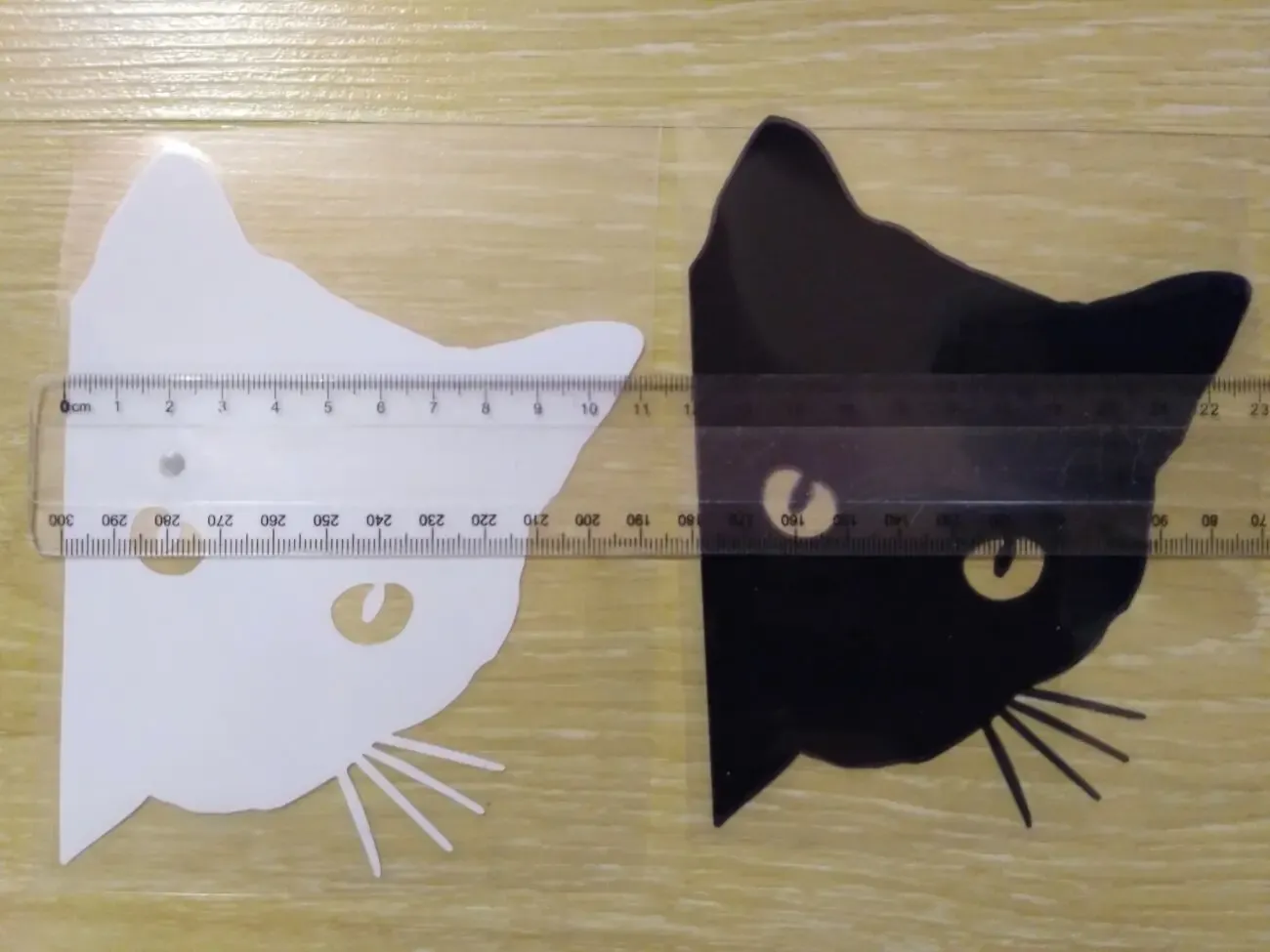 Наклейка на авто Кот на авто Белая, Чёрная 4