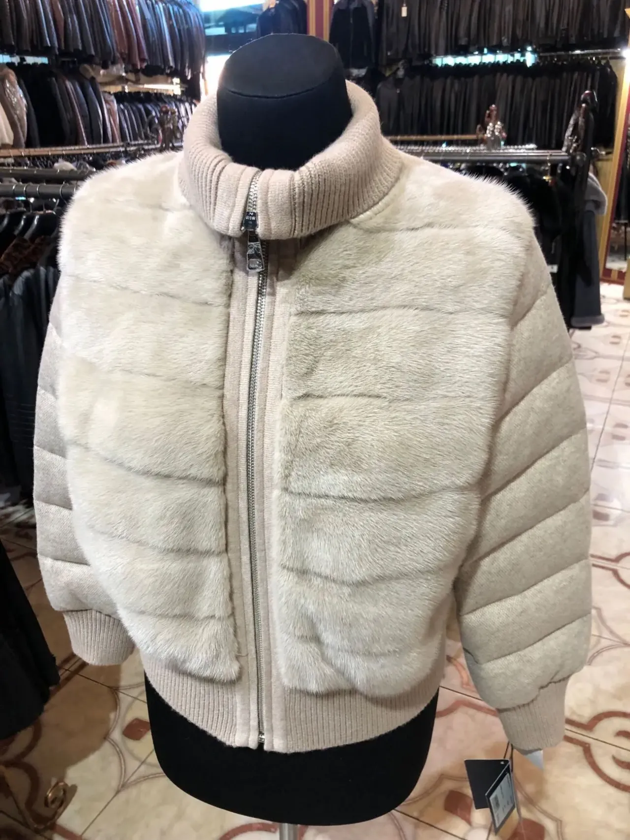 Куртка норка з кашеміром Італія!90% пух 6