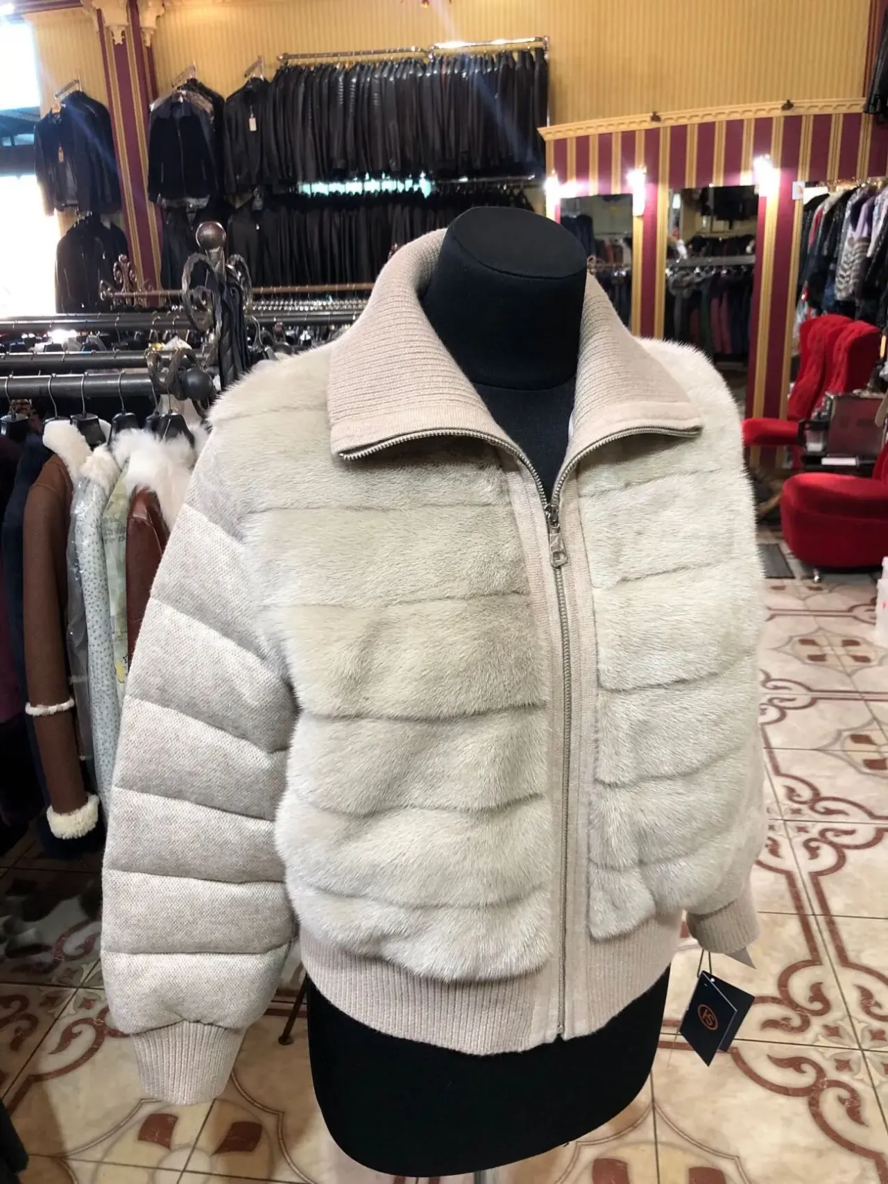 Куртка норка з кашеміром Італія!90% пух 2